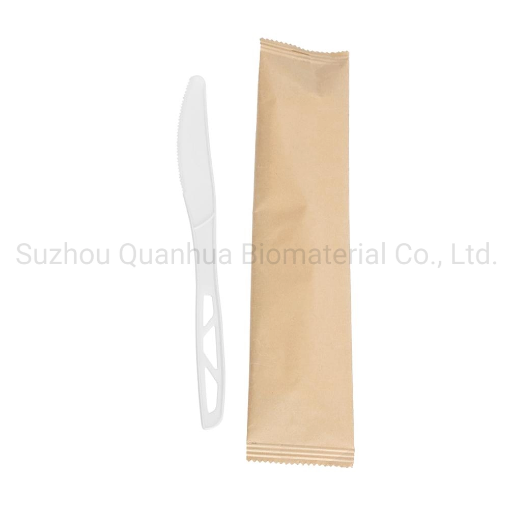 Quanhua Disposable Cutlery Kit Cornstarch Biodegradable Forks Spoons and Knives Compostable Cutlery Set