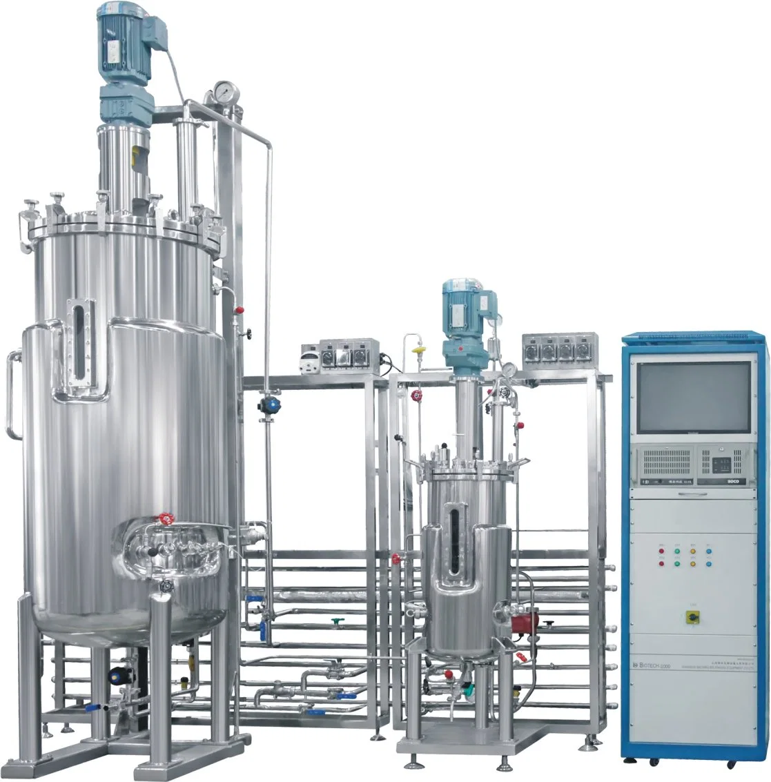 Mechanical Stirring 500L/1000L Automatic Sterilization Fermenter Stainless Steel Multistage Fermenter Equipment