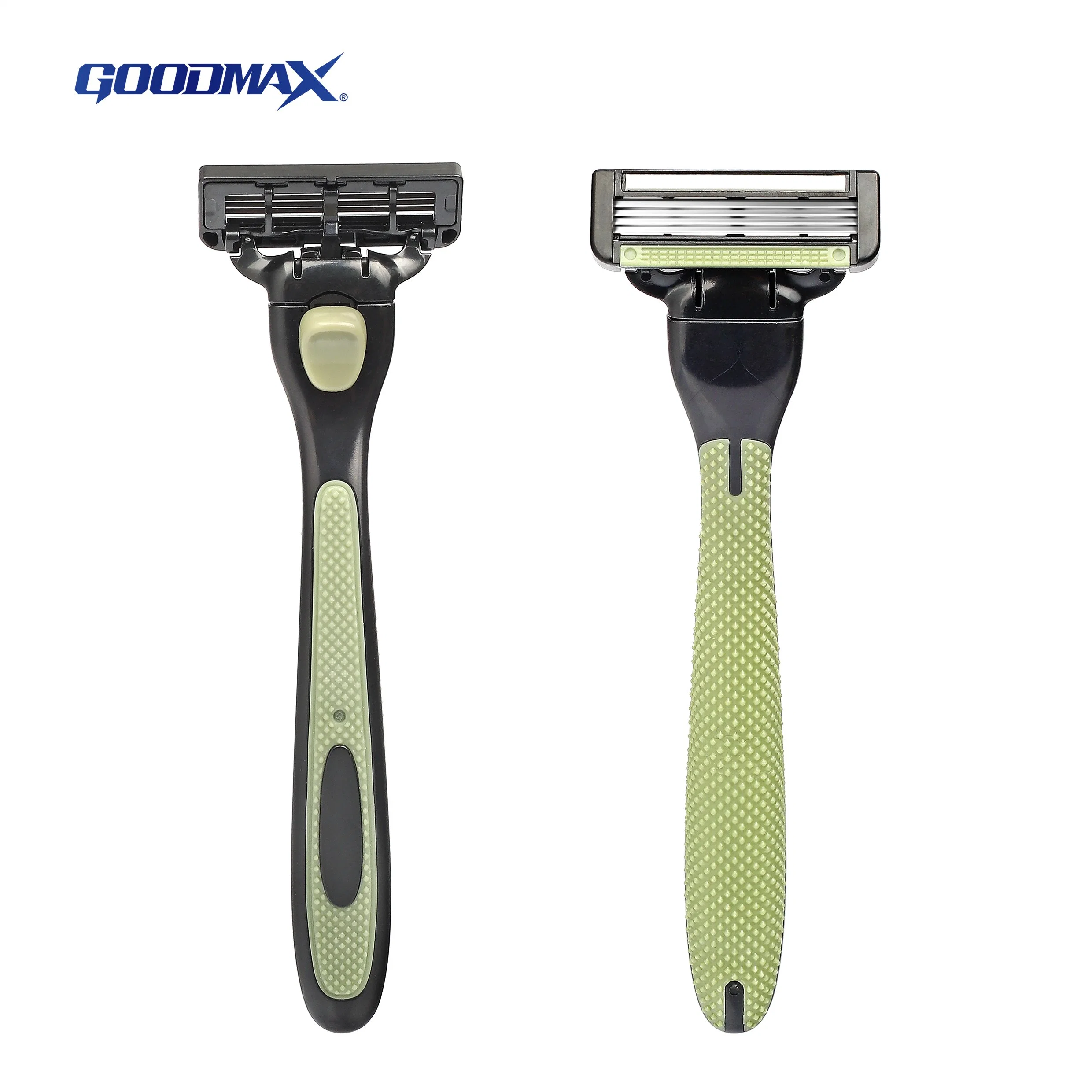 Non-Slip Handle Four L-Shape Blade System Razor