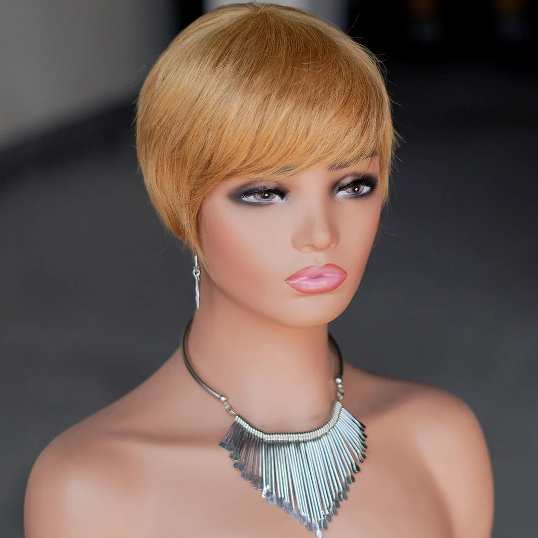 Pixie Wig Human Hair Short Straight Hair Full Mechanism Head