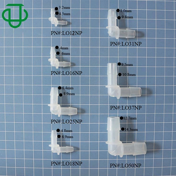 3/16"X5/16" 4.8X7.9mm con púas de tubo de PVC flexible de plástico de acoplamiento rápido los racores de manguera L