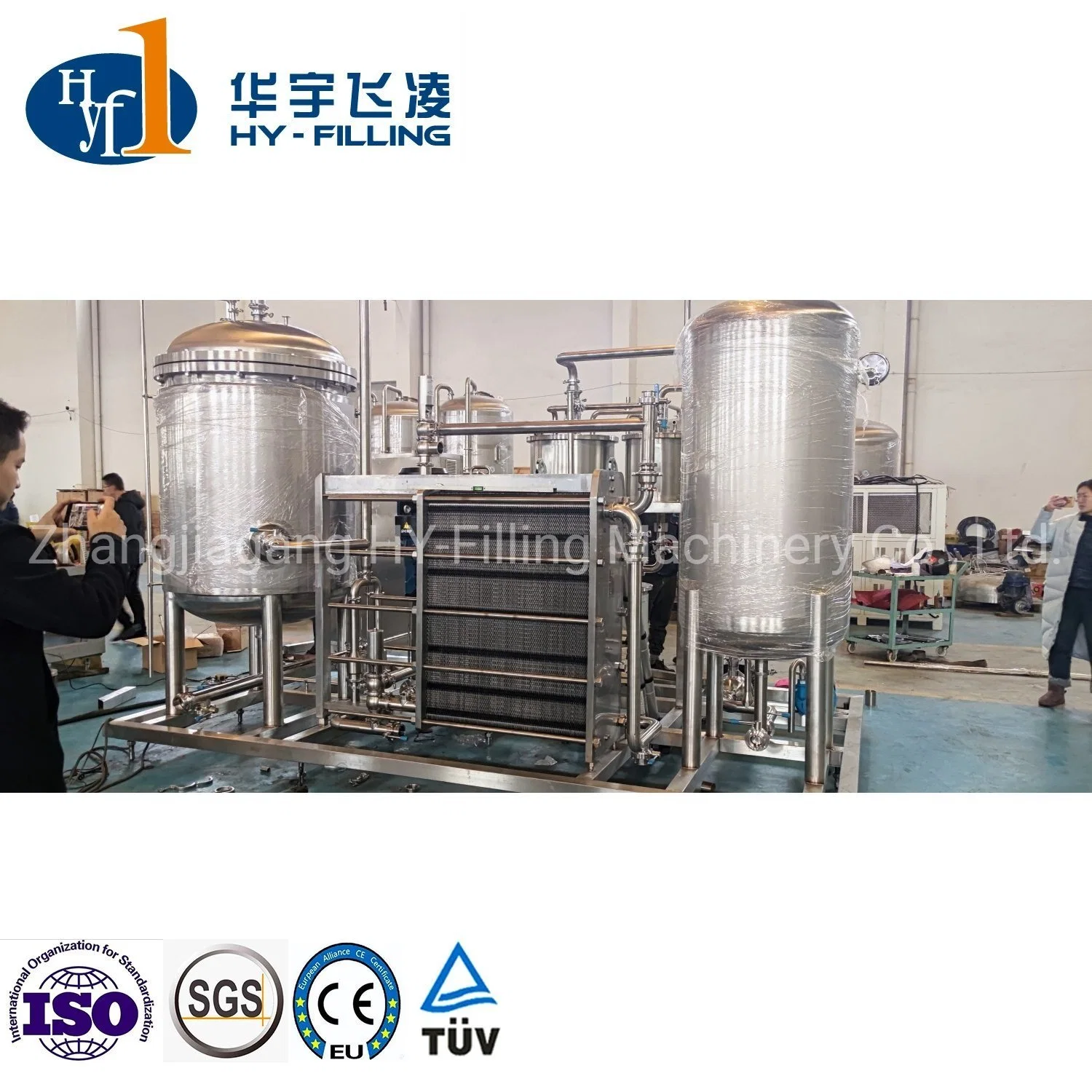 Carnonated Dirnk Mezclador de CO2 líquido de la CDV de las bebidas de mezcla completa línea de maquinaria de procesamiento de llenado