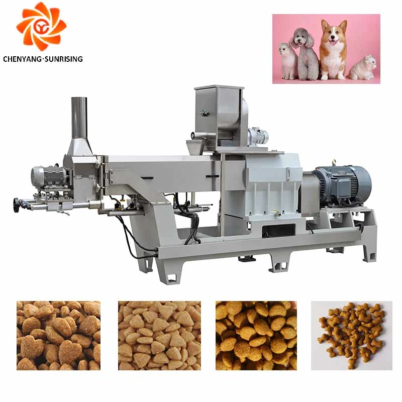 Alimentos para animais de companhia de alta qualidade da linha de produção de pelotas de extrusão de comida para cão Máquina Automática