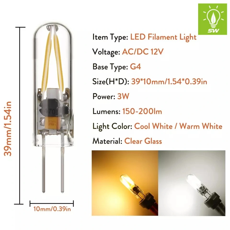 مصابيح LED G4 G9 G9 COB بقوة 2 واط وقوة 3 واط وقوة 4 واط جديدة مصابيح Clear Crystal Insert LED LED مصابيح Silicone مصقولة مصباح LED G4 G9