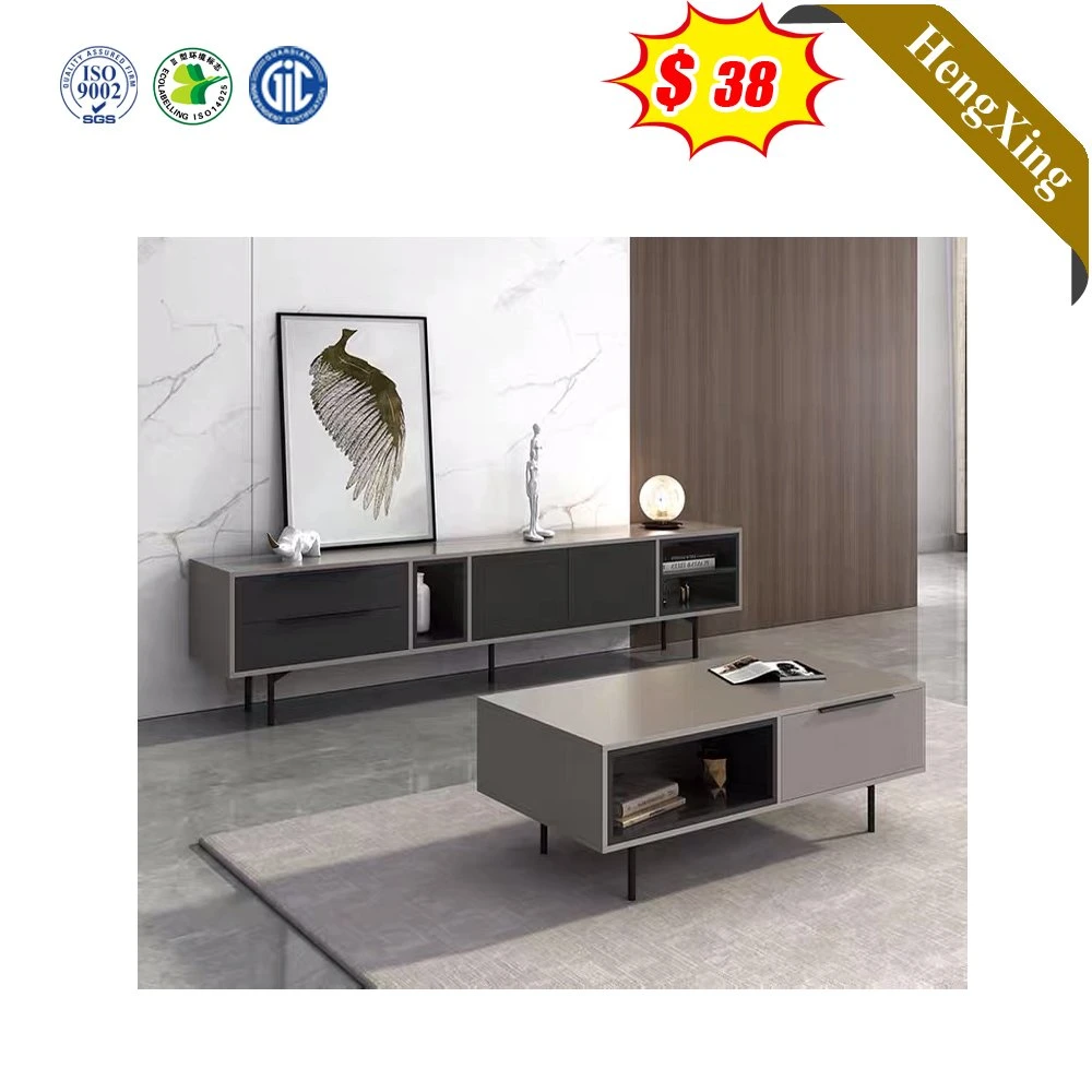 Creative Black Mixed Black Color Living Room Home Furniture Storage TV Stand with Drawers