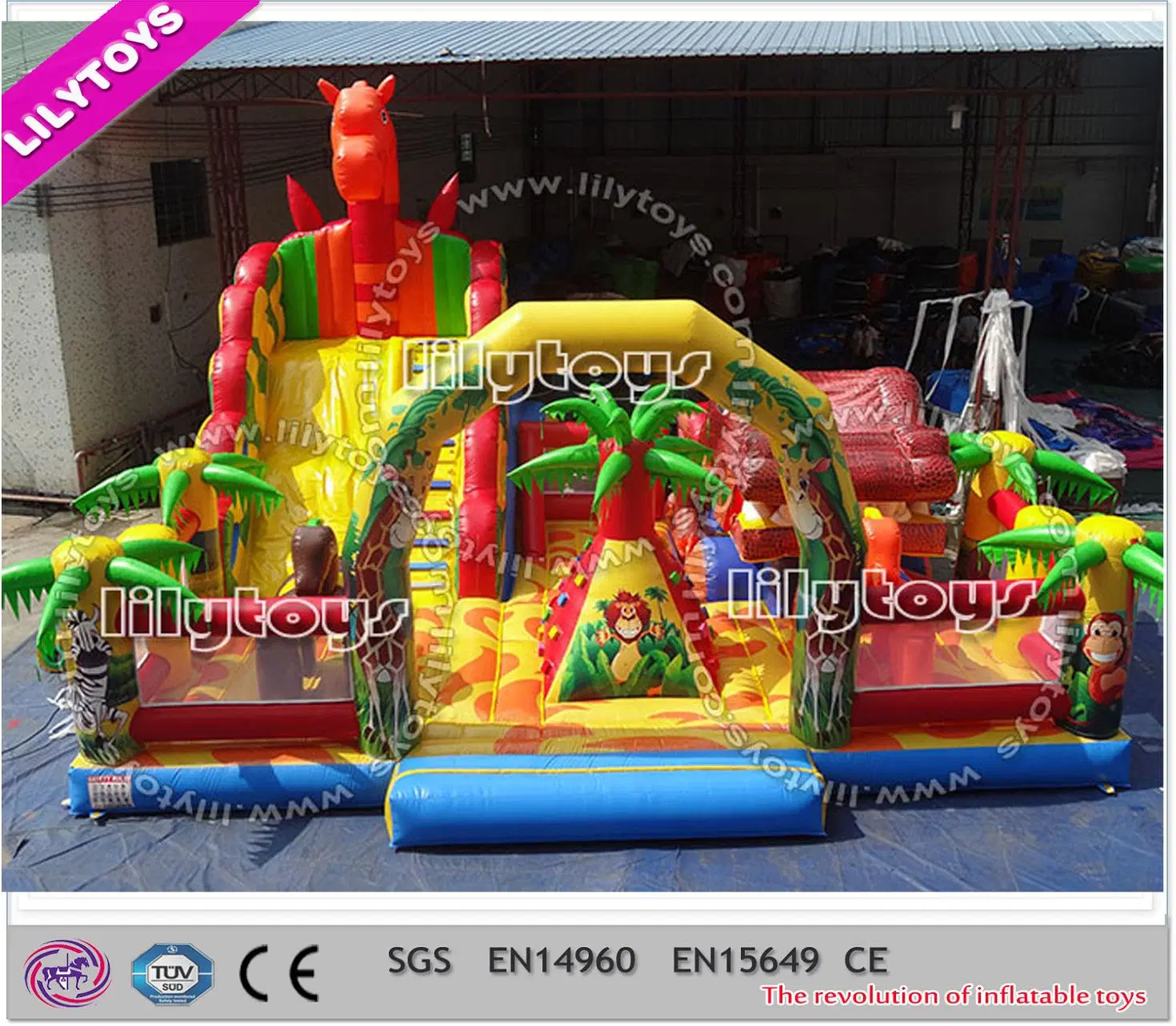 Équipement de terrain de jeu Giraffe gonflable pour une utilisation extérieure Inflatable Bouncer Funcity