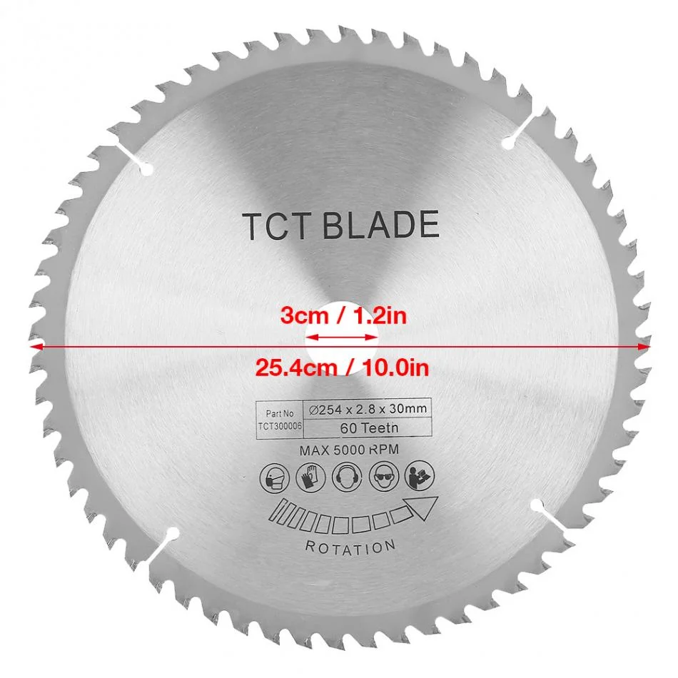 Lame de scie circulaire carbure Tct Disque à couper du bois de métal