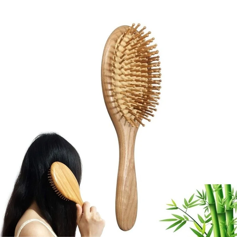 Wholesale Wooden Bamboo Paddle Hair Styling Brushes