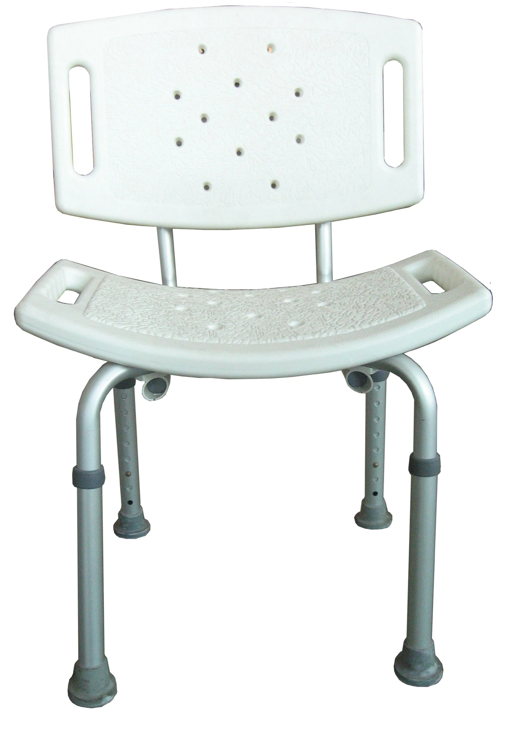 Safety White Bathroom Aluminum Height Adjustable Bath Chair