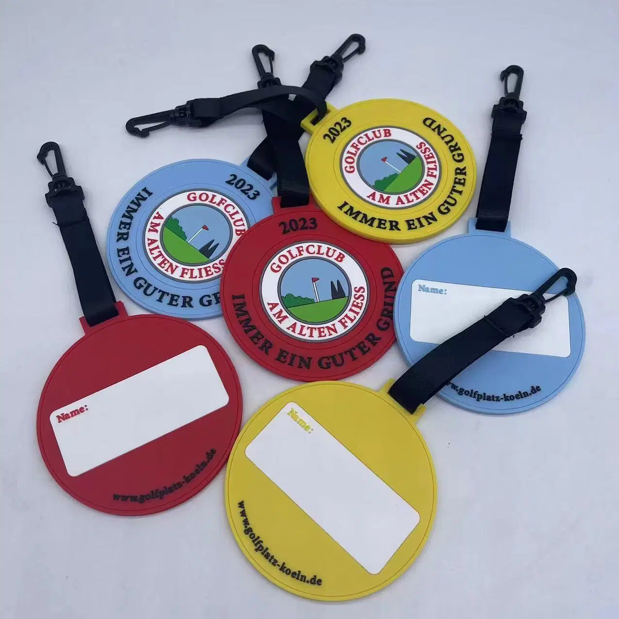 Customized Design Promotion Gift Soft PVC Baggage Polymer Bag Tag for Golf Club