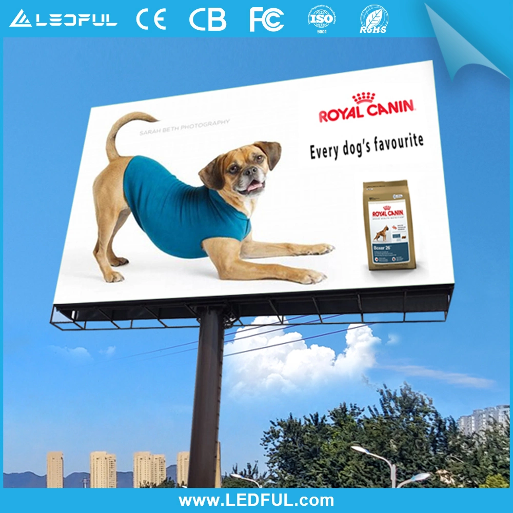 HD Big Outdoor Screen Advertising Billboard Advertisers P8 Board Wall P6,67 pantalla de señales LED