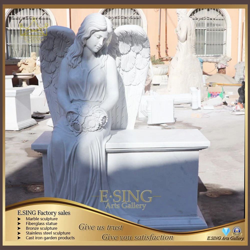 Angel Statue Headstone Granite Bench Tombstone and Monument Carvings and Sculpture