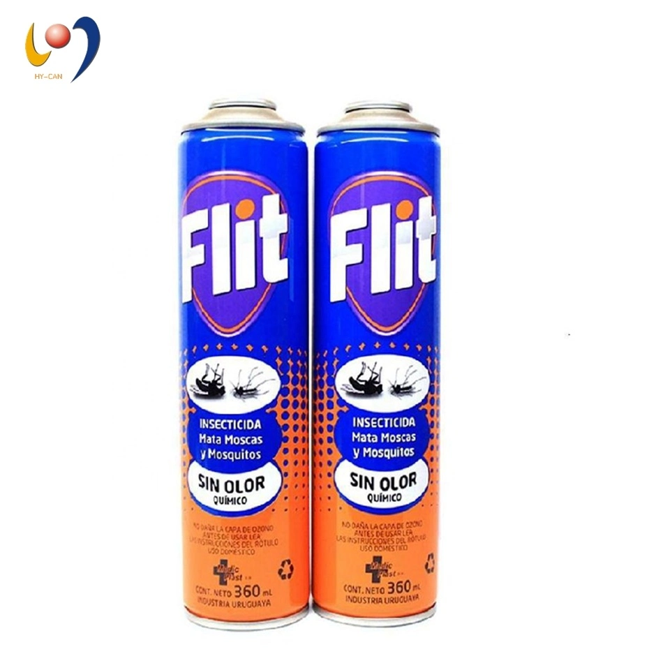 Customized Empty Cmyk Tinplate Aerosol Insecticide Spray Can for Pesticide Refilling