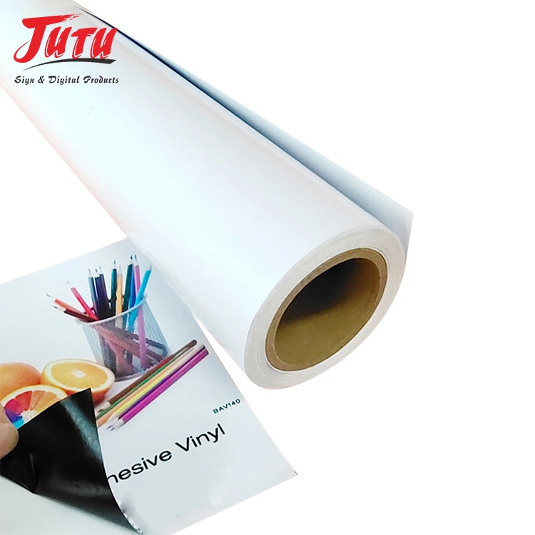 Jutu Black/White Base solvente Vinilo autoadhesivo/Impresión Eco-Solvent 80micras/100micras