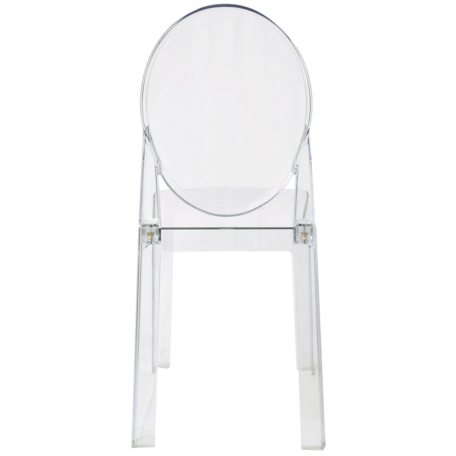 Cadeira de jantar com cadeira lateral Ghost moderna e de grandes dimensões