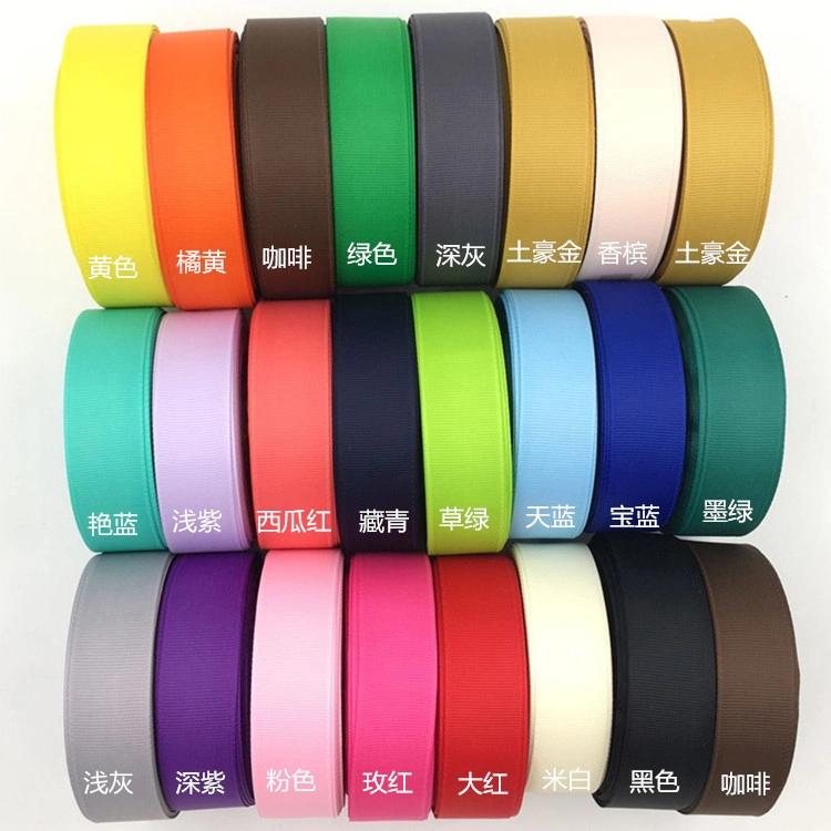 Decorative Single/Double Faced Polyester Printed/Plain Organza/Grosgrain/Satin Ribbon for Gifts (7012 satin)