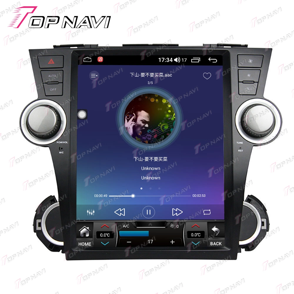 Android 10.0 Car Radio 2DIN Touch Screen GPS Navigation Car DVD Radio Audio Multimedia Player for Toyota Highlander 2008 - 2014