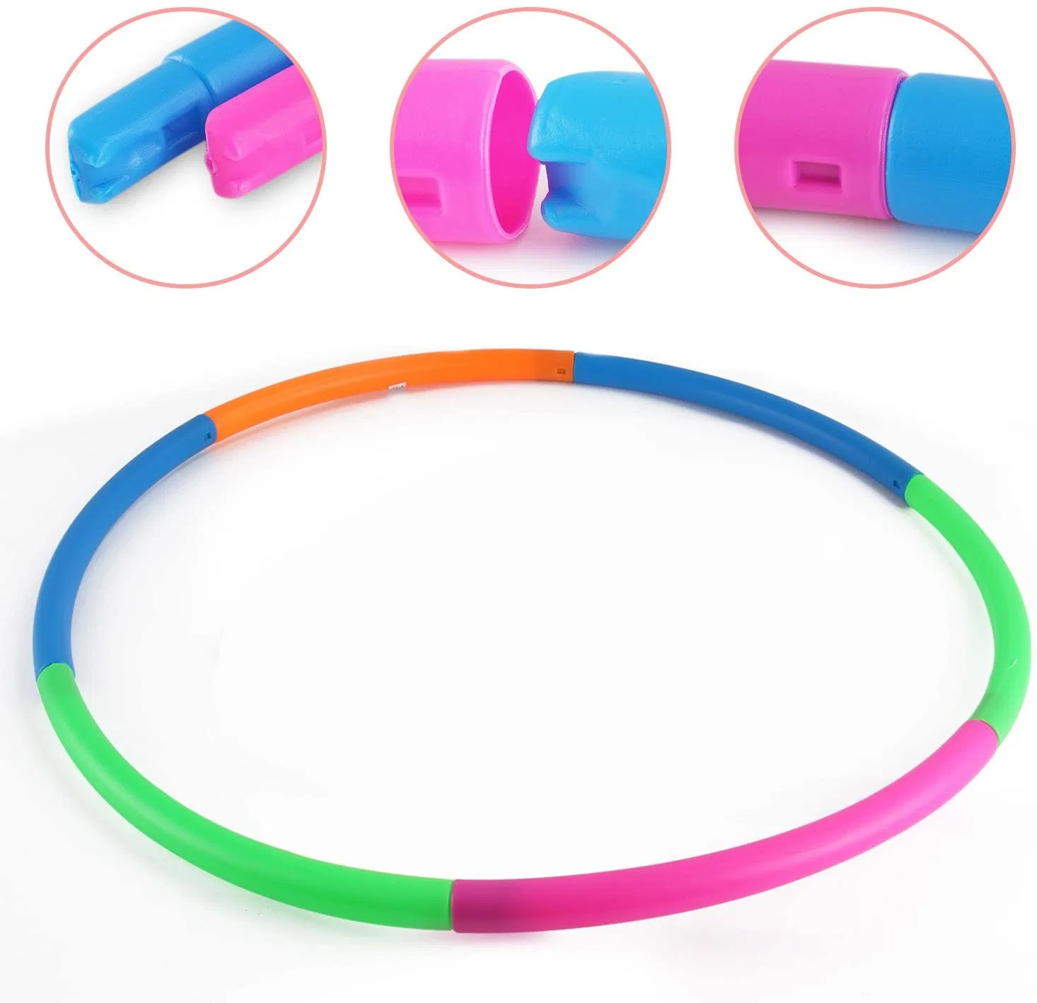 Gewichteter Hula Hoop Reifen und Hoop Ring mit abnehmbarem Hula-Hoop Gymnastik Kunststoffrohr Neues Design Hulahoop für Fitness