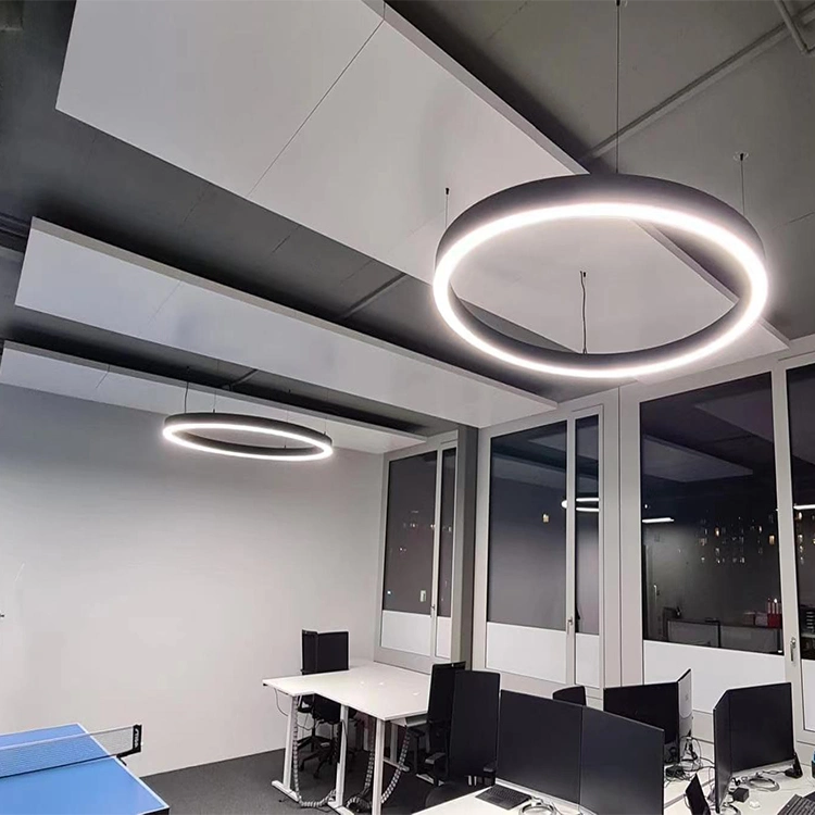 60/80/100 pouces cercle LED lustre moderne suspension lumière 600mm 30W Lampe circulaire LED de différentes tailles pour les centres commerciaux Office 4s Magasins de voitures