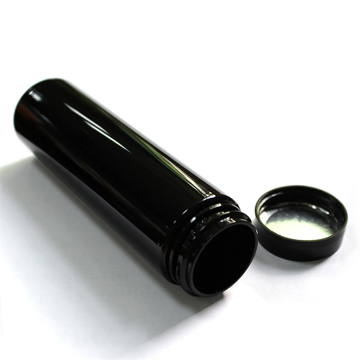 Wholesale/Supplier Black Pill Cylinder Vitamin 5oz 150ml Pet Medicine Plastic Bottle with 37/400 Cap