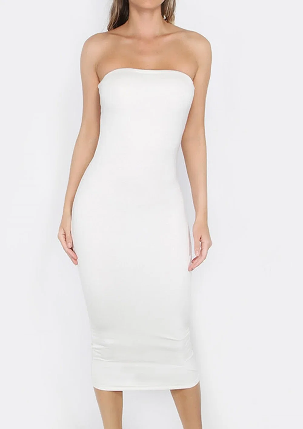 Summer Strapless White Party Club Bodycon Sexy Dresses Women