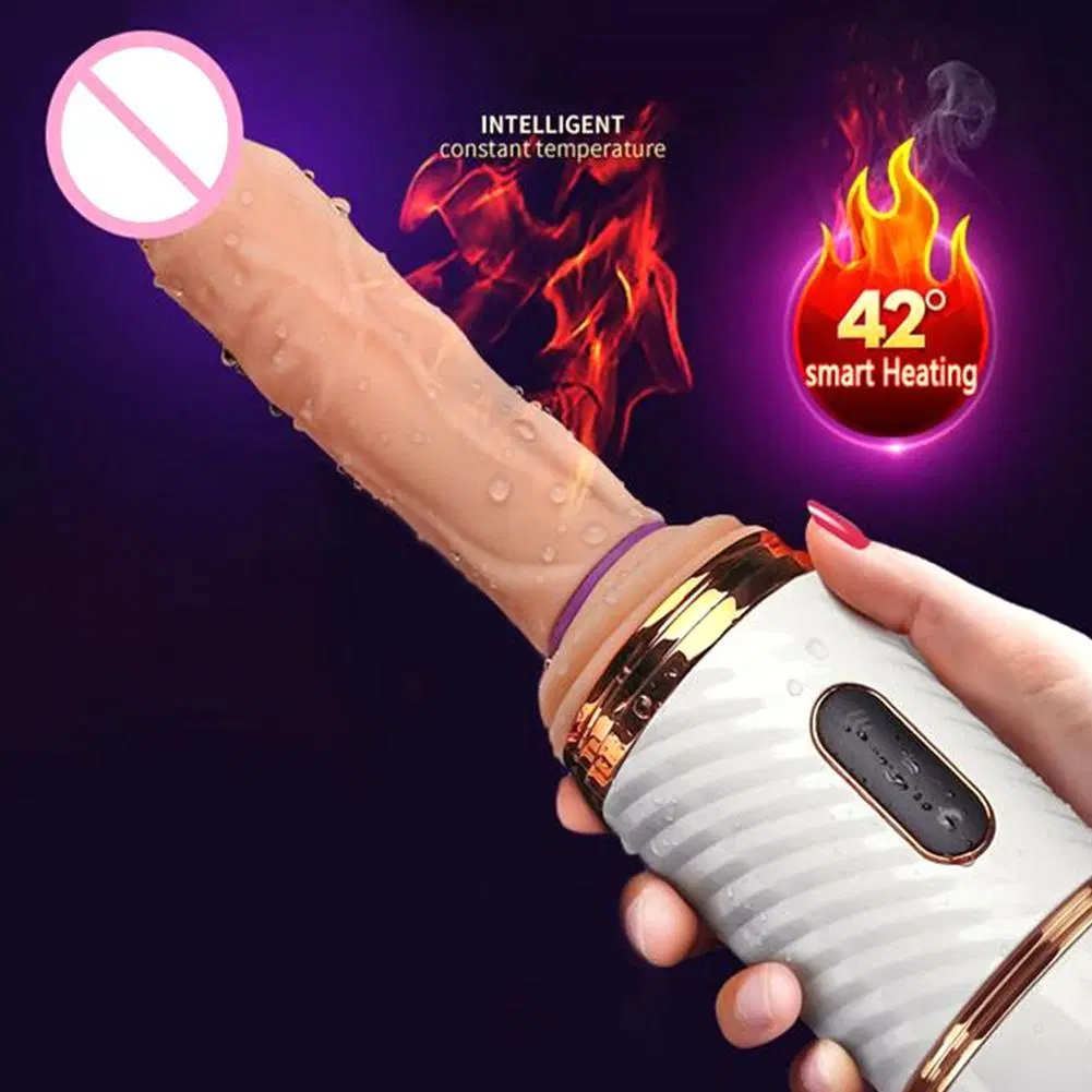 Automatic Thrust Telescopic Heat Remote Control Vibrating Female Sex Toy Gun Dildo Vibrator Machine for Adult Women