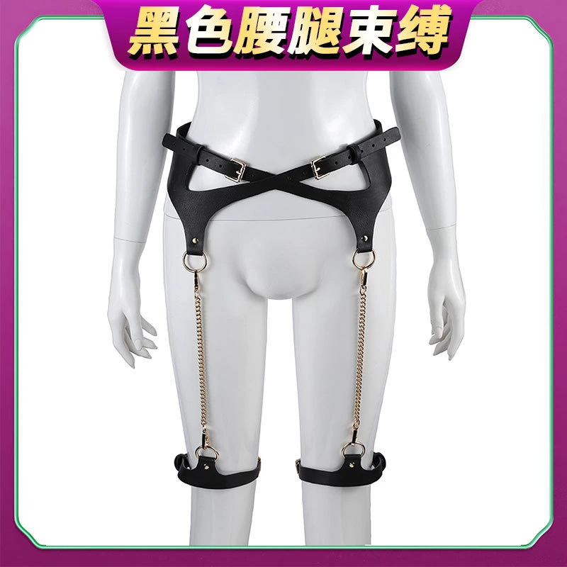 Waist and Leg Straps One-Piece Leather Chain Bdsm Bondage Body Harness Sex Wear for Adult Fetish Sex Toys