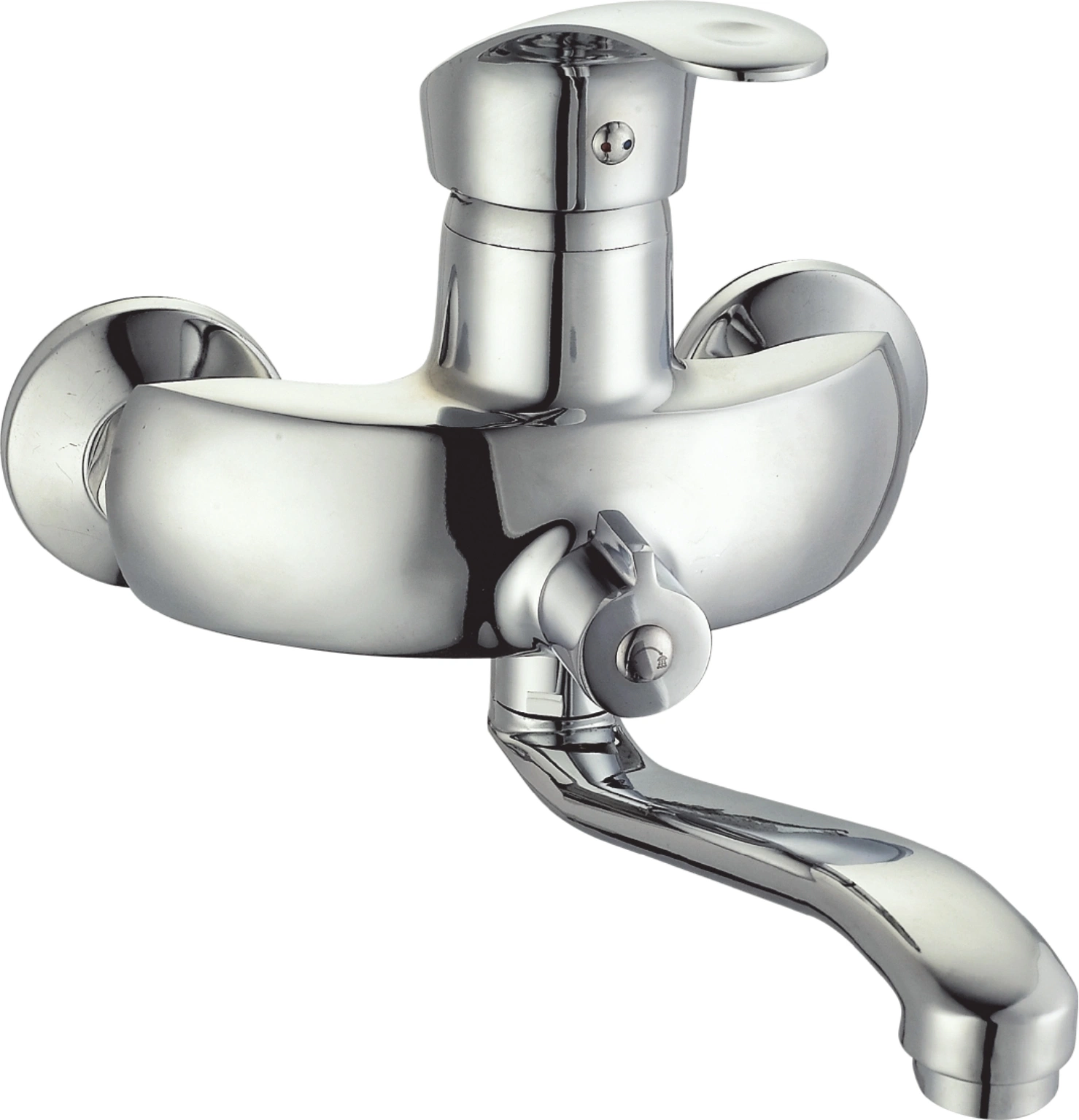 Zinc Material Wall-Mounted Kitchen Sink Mixer Faucet Zp260