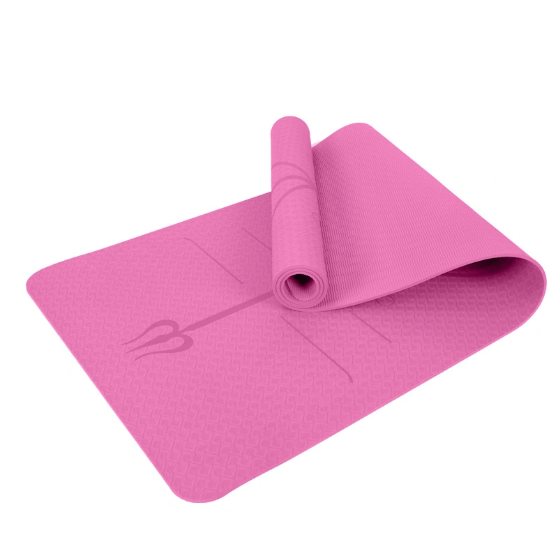 Women Alignment Marks Eco Friendly TPE Fitness Yoga Exercise Mat