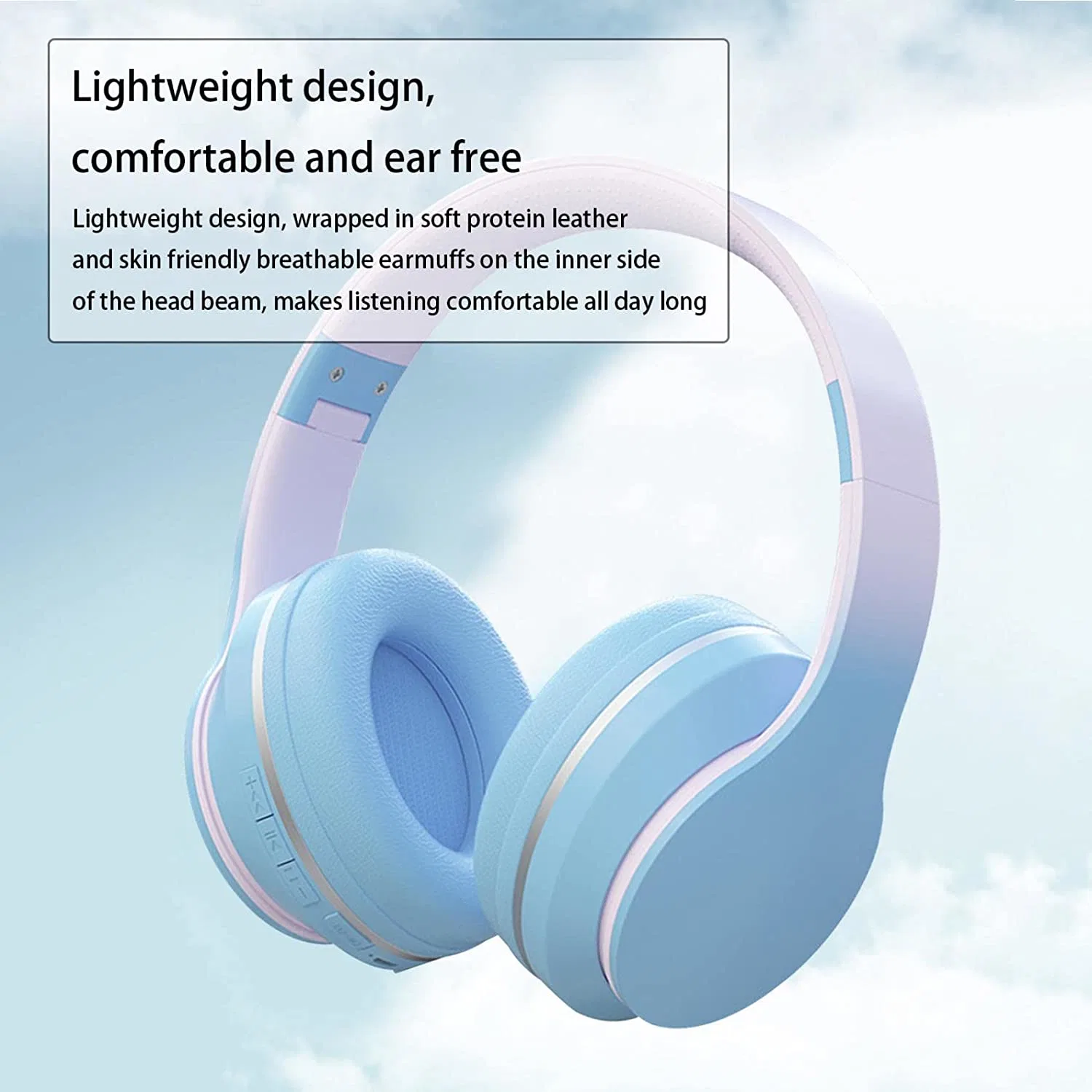A03 Gradient Colour Wireless Bluetooth Headsets Stereo Sport Music Earphone with Microphone HiFi Bass Anti Noise Game Headphones