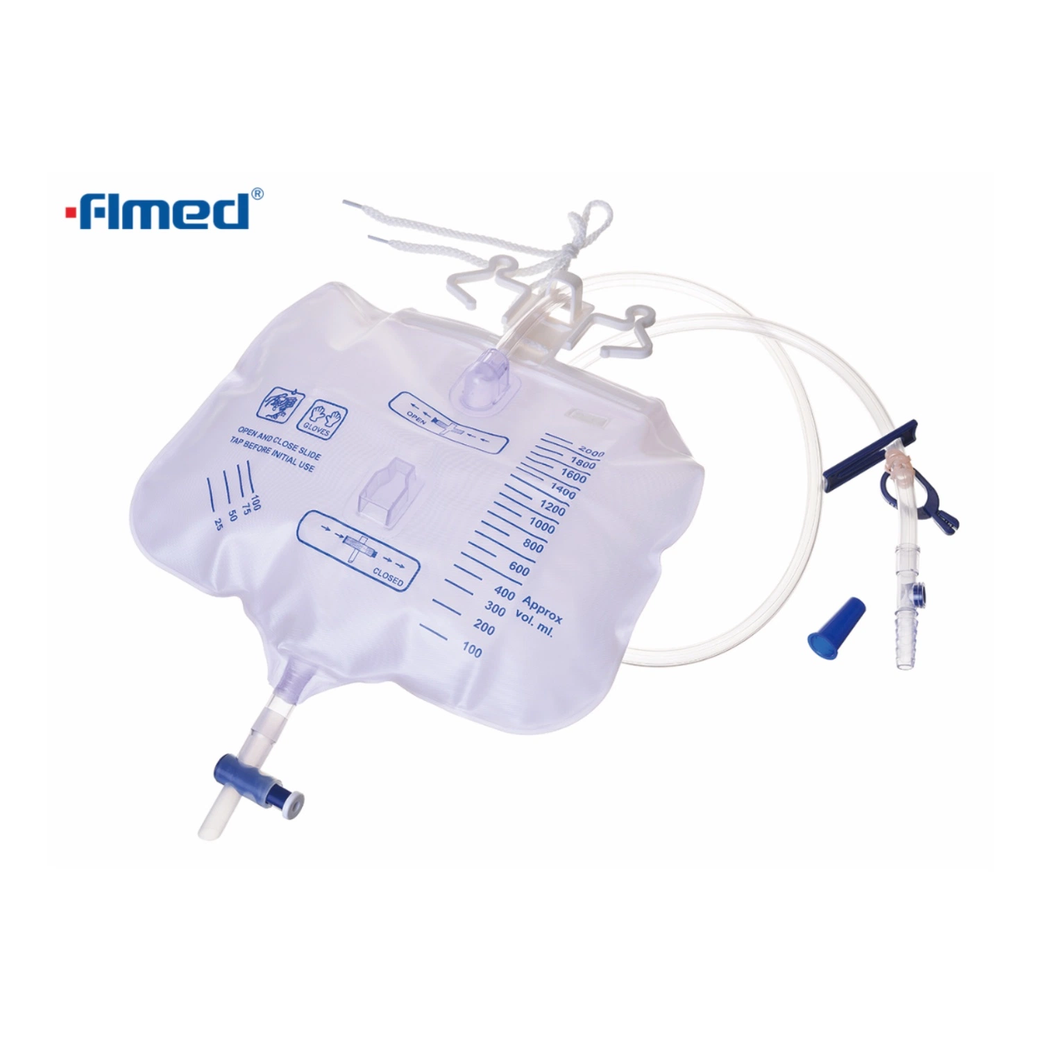 Medical Supply Basic Urine Bag 2000ml 90cm Tube