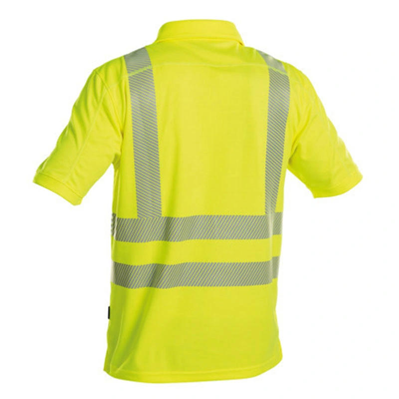 Reflektierende Bekleidung Gut Sichtbarer Kurzarm-Sicherheits-Poloshirt 360 Grad Reflektierender Schutz