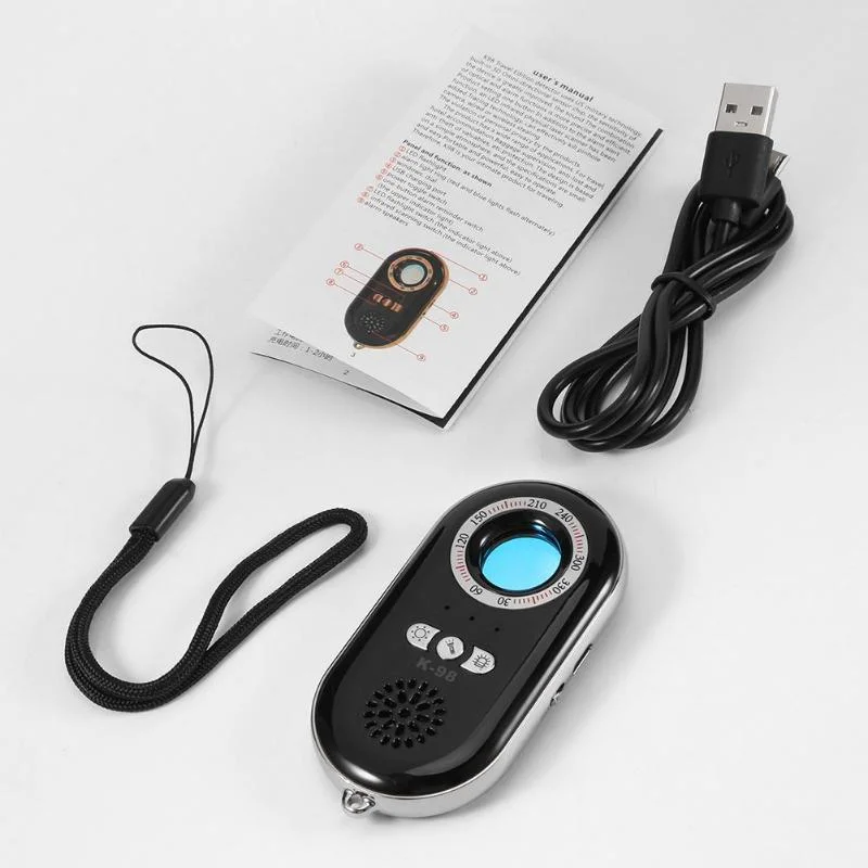 K98 Signal RF Bug Anti-Spy Finder Lampe torche à LED caméra détecteur Slim de numérisation