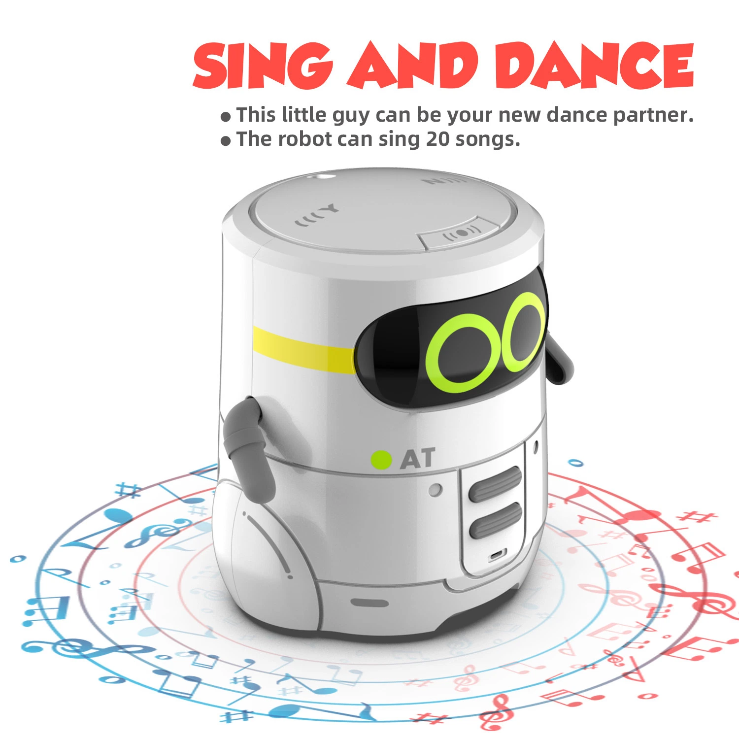 التعليم الفكري في الروبوت التفاعلي الذكي ألعاب مع صوت الرقص سجّل موسي للأطفال
