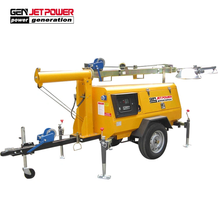 Mobile 5kw 7kw Construcción Light Tower Generator Set