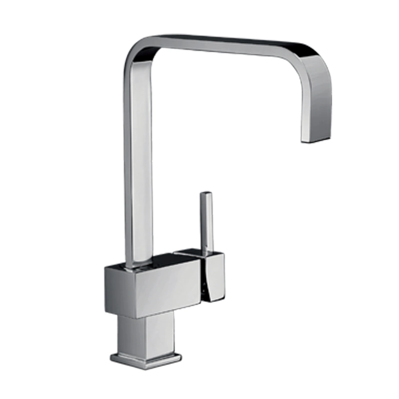 Square Brass Body Single Handle Bath Mixer Chrome Plated