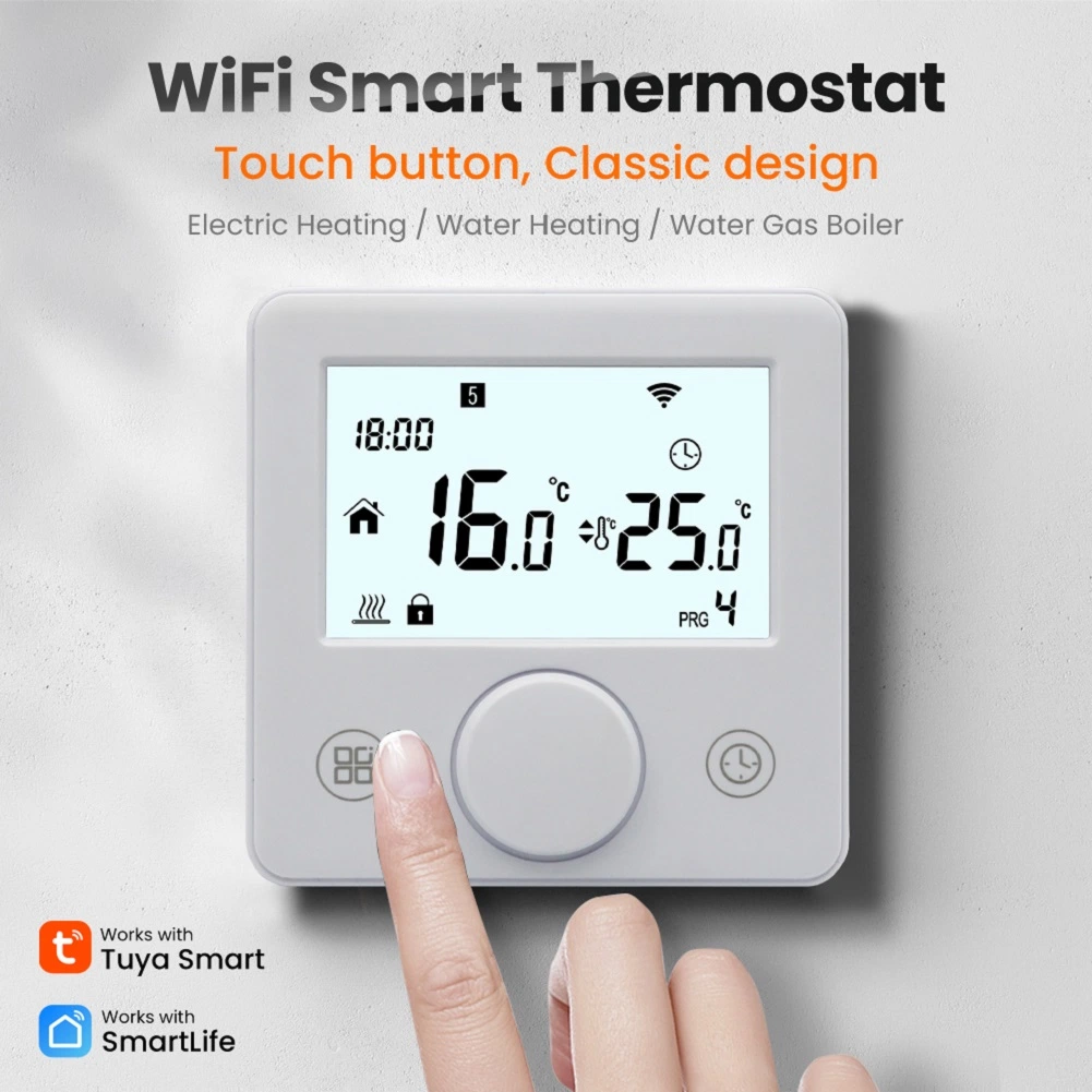 Aquecimento interior de temperatura constante quente de água WiFi Tuya programável Termóstato