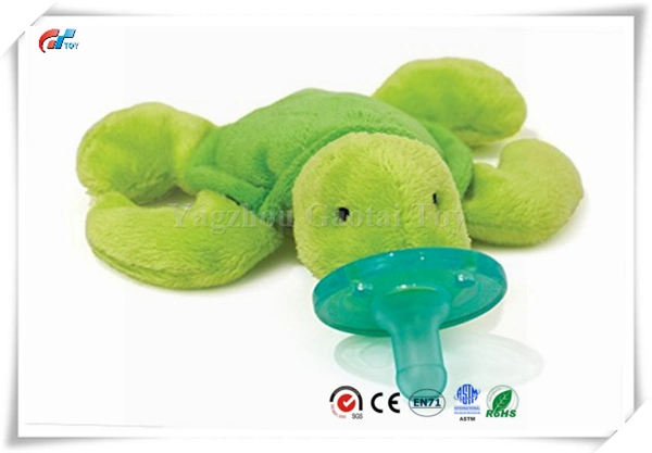 Small Cute Soft Dinosaur Infant Plush Pacifier Toy
