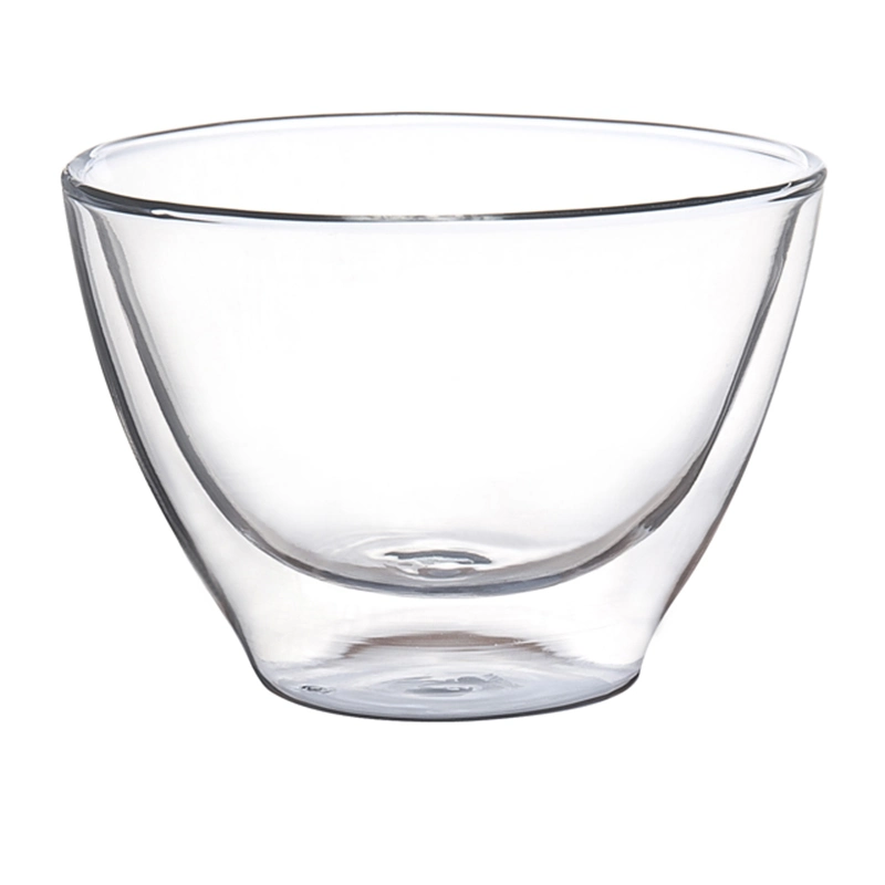 350ml 450ml 550ml 650ml Heat Resistant Borosilicate Double Wall Glass Bowl with Handle Kitchenware Glassware Tableware Soup Drinking Glass Mug