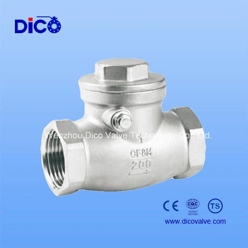 Dico Investment Casting Building Material 200wog Stainless Steel Bsp/BSPT Swing Check Valve