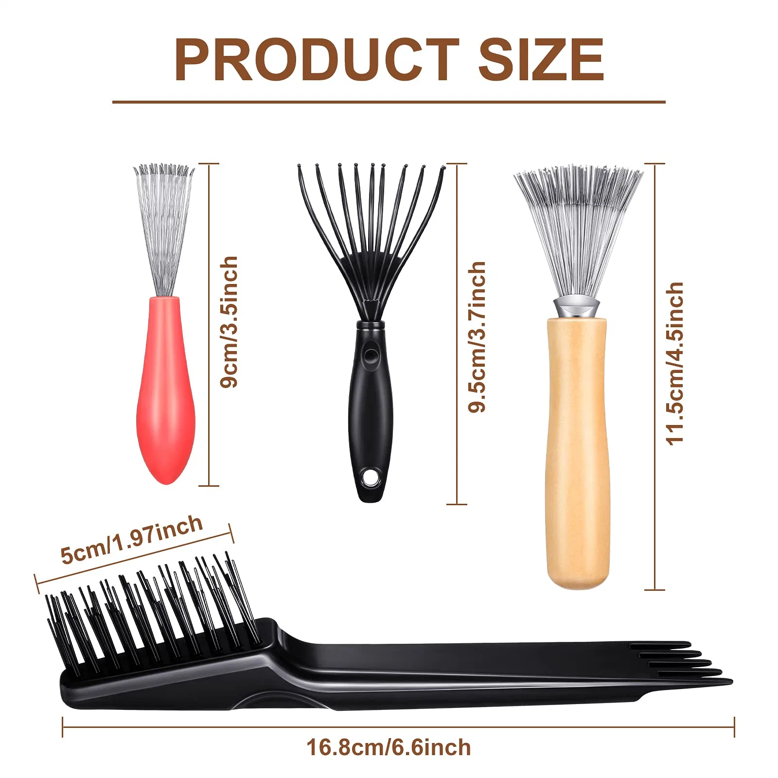 Embedded-Hair Dust Home Salon Use Comb Cleaner Tool Hair Cleaner Rake Brush