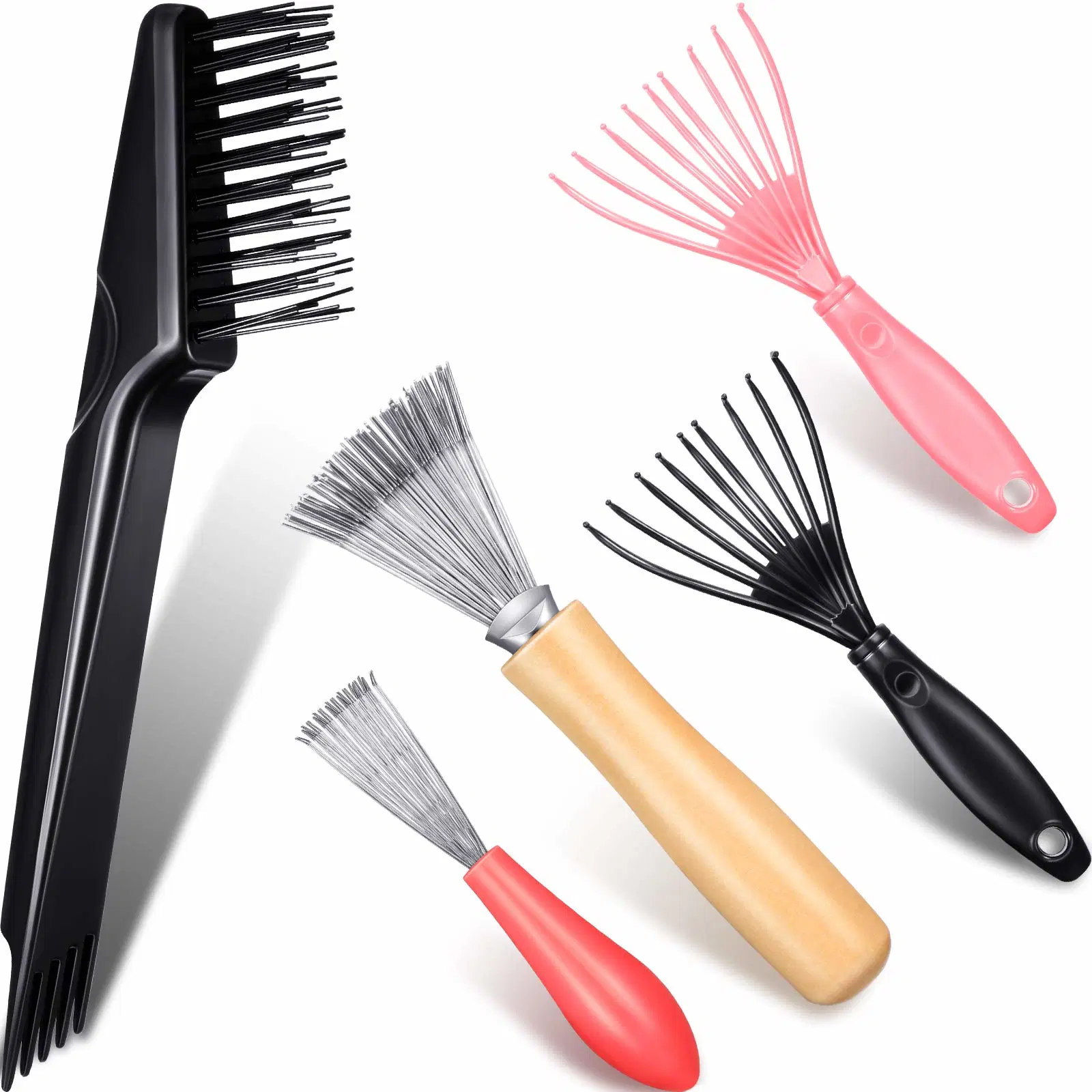 Embedded-Hair Dust Home Salon Use Comb Cleaner Tool Hair Cleaner Rake Brush