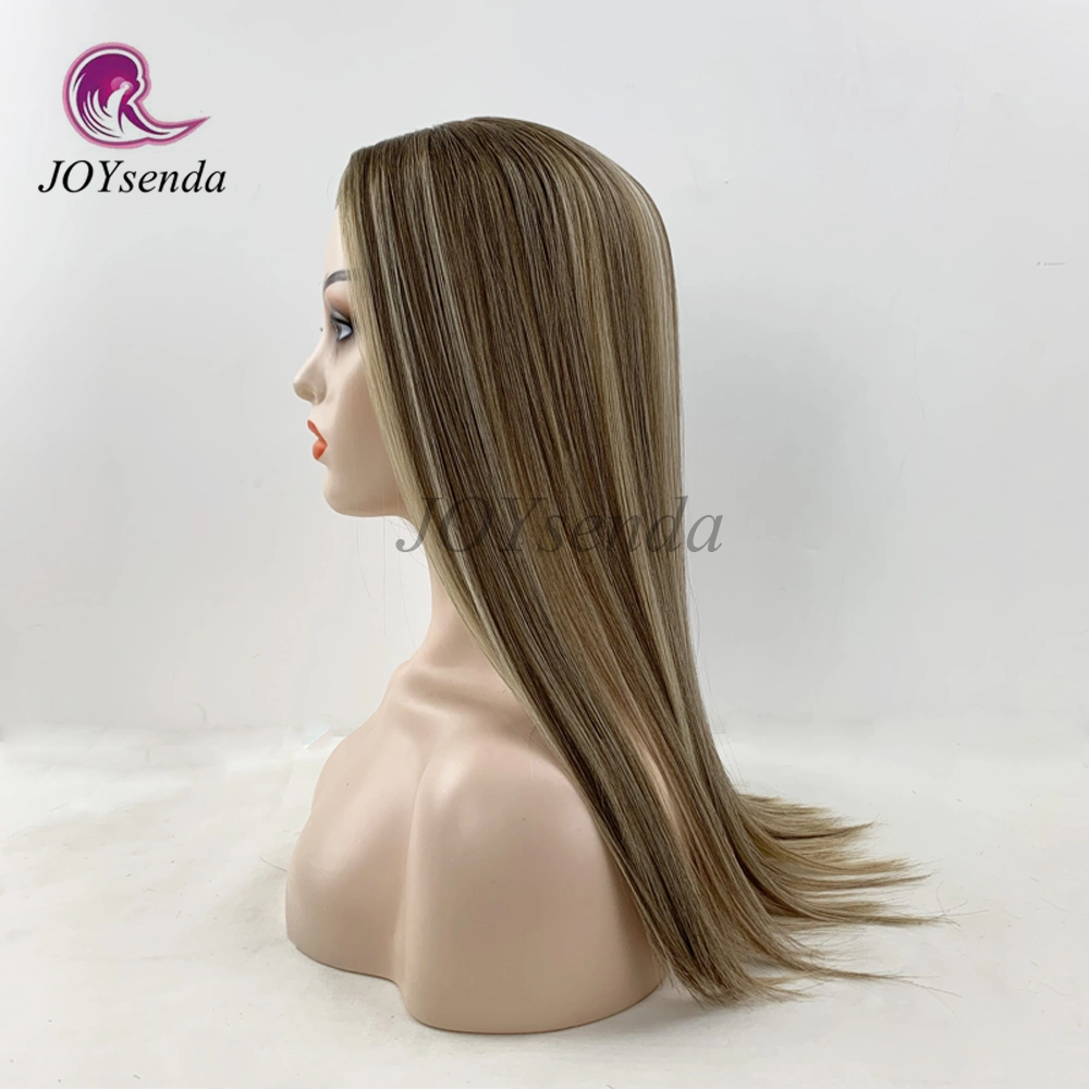 El cabello humano 100% virgen color rubio despuntador judío/piezas Cabello Cabello/ Topper para las mujeres blancas