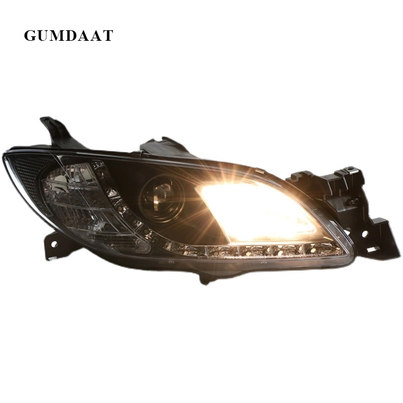 Gumdaat Mazda3 Black DRL LED Projector Head Lights for Mazda 3 Bk 2003 2009 4 Doors Sedan