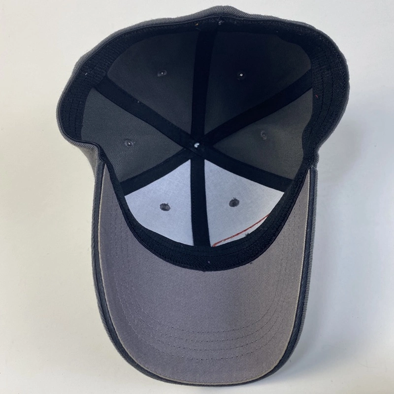 Printing Fitted Hats Structure Plain Distressed Grey Baseball Hats for Man