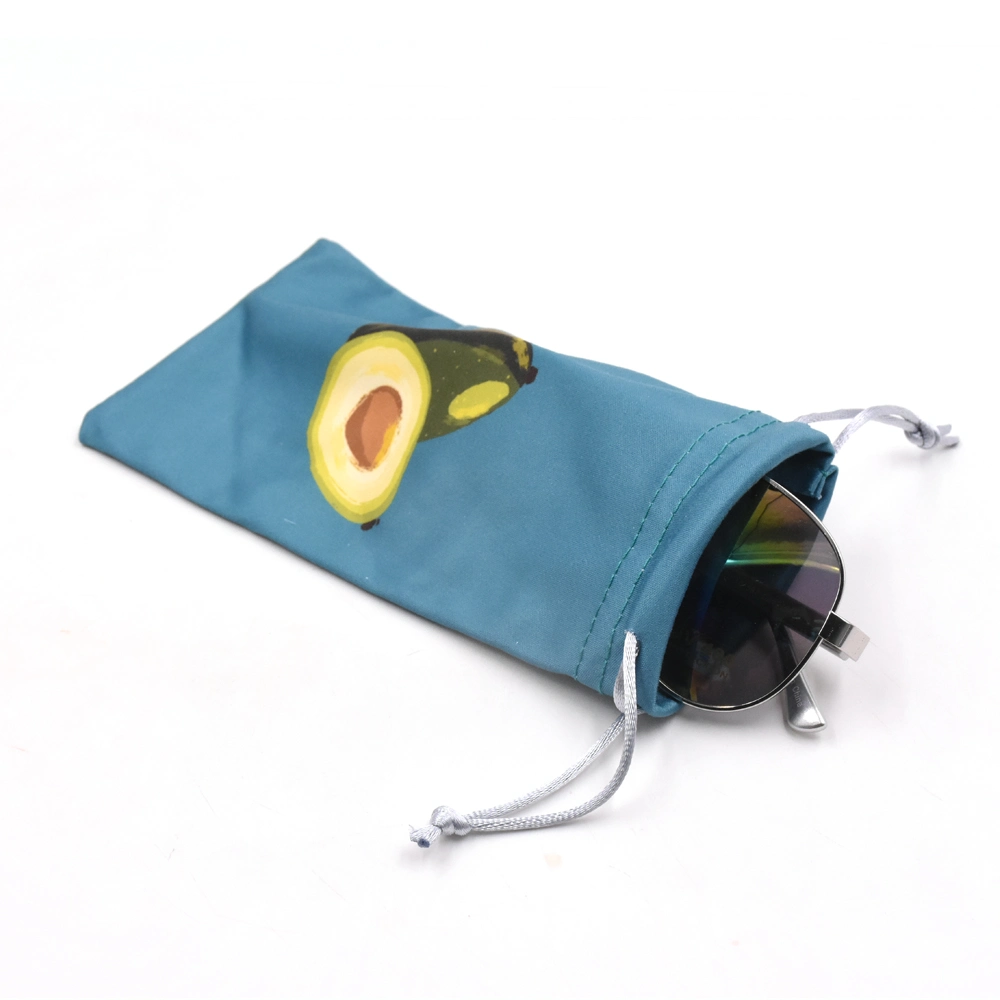 Custom Printed Drawstring Microfiber Soft Spectacl Pouch for Phone Glasses (DH-MC0315)