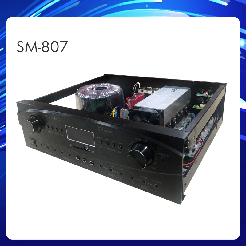 Sm-807 HDMI Input and Output 250W True Power USB Mixing Karaoke Amplifier