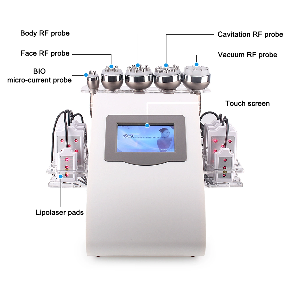 2022 Vente chaude 6 en 1 Bio RF corps Lipolaser minceur de cavitation de la machine pour la perte de poids