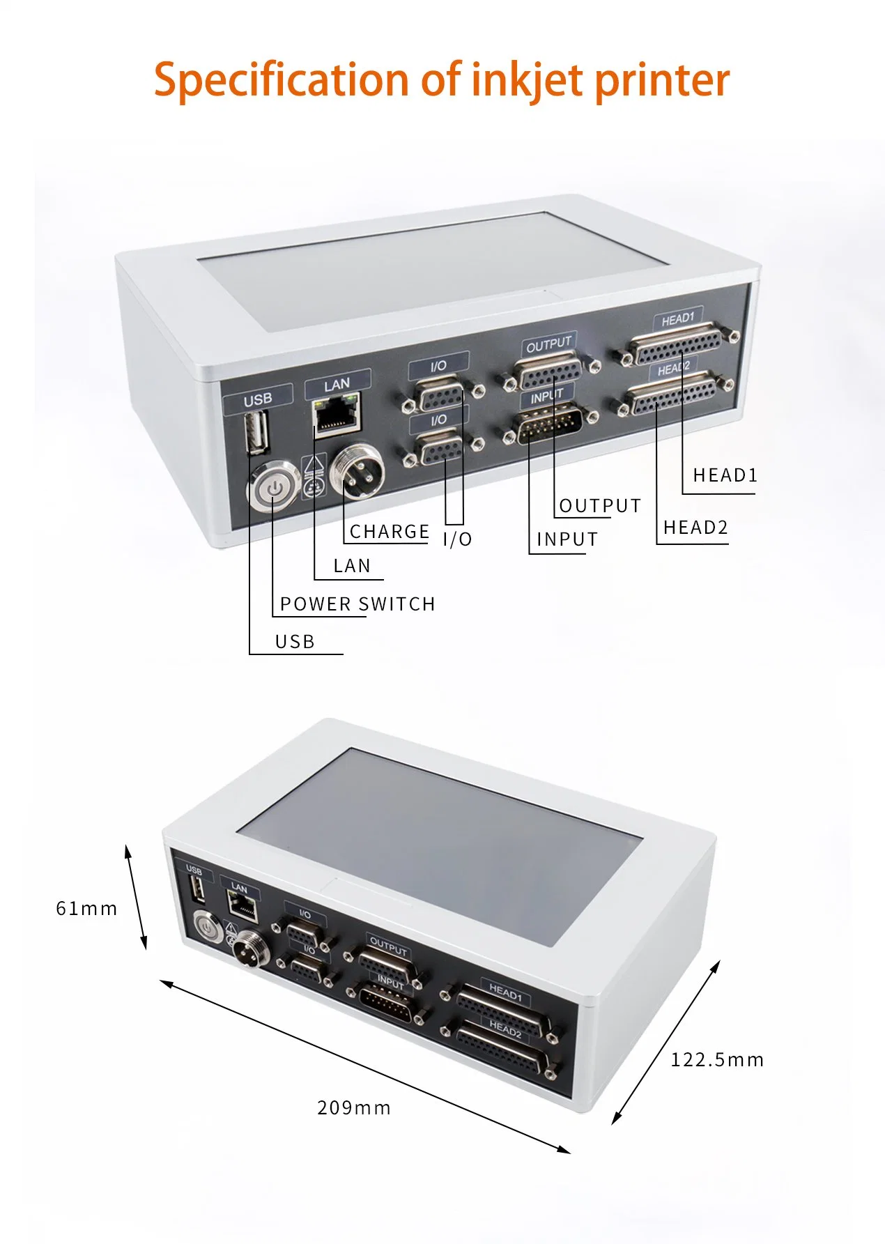 Docod T210e-2 طابعة نفث الحبر Tij Inkjet 25.4mm لشعار تاريخ انتهاء الصلاحية الرمز الشريطي