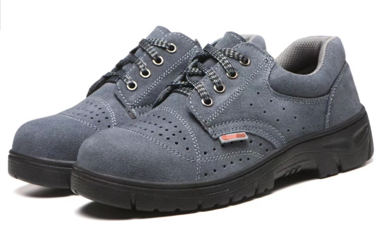 Labor Insurance Shoes Cowhide Steel Toe Cap Anti-Smashing Puncture Wear-Resi